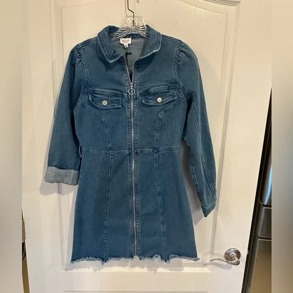 Le Lis Dresses | Le Lis Collection Womens Denim Long Sleeve Dress Size Small New W Tags | Color: Blue | Size: S | Aimee_Ecton's Closet